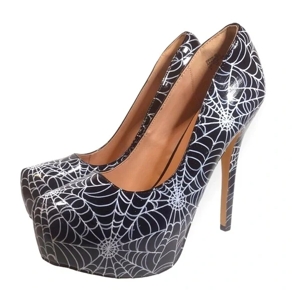 Spiderweb Halloween Heels US8 - Picture 3 of 9